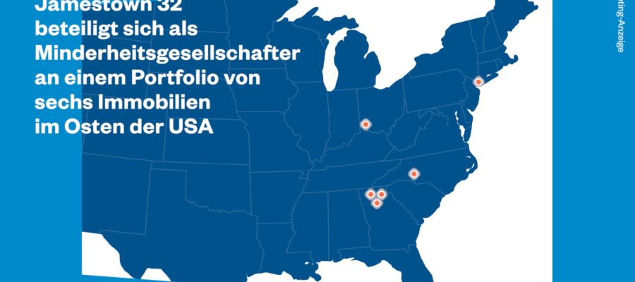 Auf Wachstumskurs: Jamestown übernimmt Asset-Manager North American Properties Atlanta und beteiligt sich mit Jamestown 32-Fonds an einem Portfolio von sechs Objekten